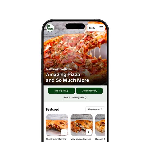 Owner.com screenshot: Restaurant online ordering site on mobile