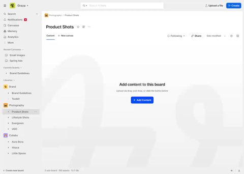 Air screenshot: Library sidebar and board view