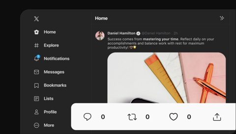 Postiz screenshot: Post composer with preview