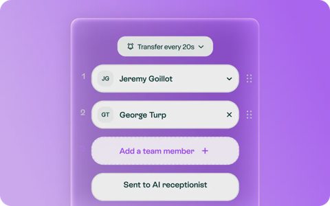 Allo screenshot: Call routing order