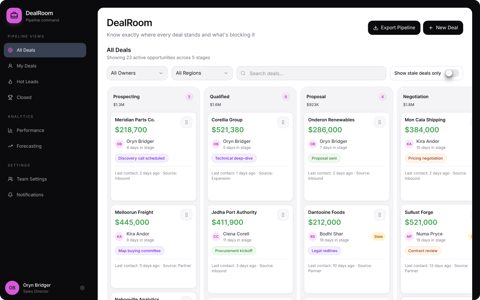 Retool screenshot: Deals pipeline app