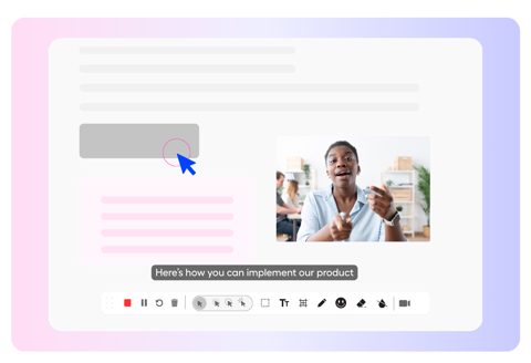 Screencastify screenshot: Recording toolbar with annotations