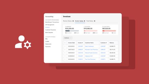 ServiceTitan screenshot: Accounts receivable invoice aging screen