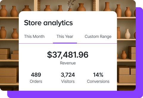 WooCommerce screenshot: Store analytics in the mobile app