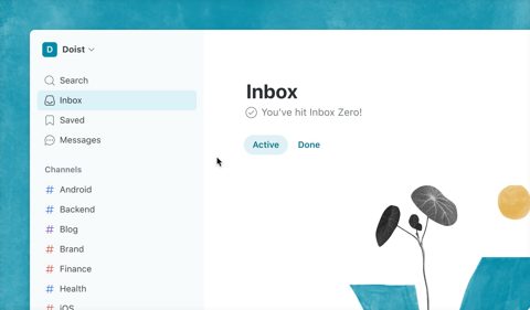 Twist screenshot: Inbox with channel list