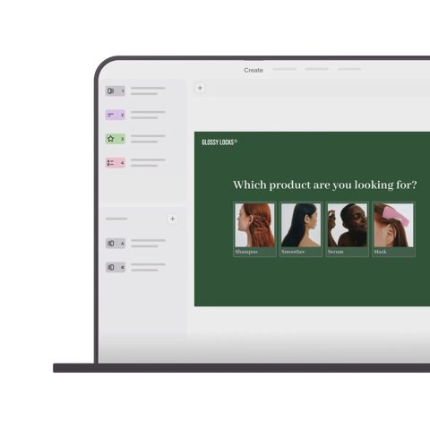 Typeform screenshot: Form builder with question preview