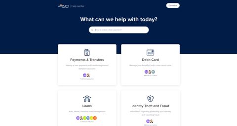 Helpjuice screenshot: Example knowledge base home page
