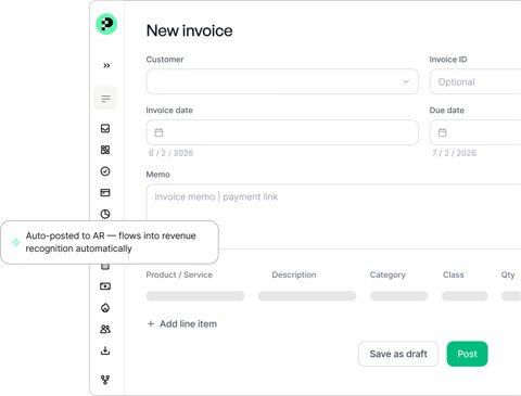 Puzzle screenshot: New invoice form