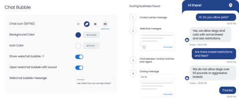 Birdeye screenshot: Chat widget settings