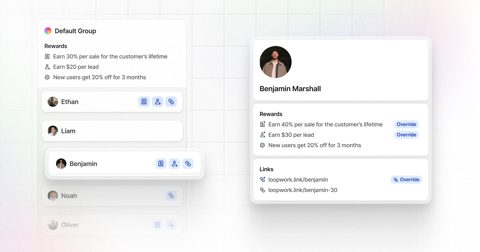 Dub Partners screenshot: Partner groups with rewards and links