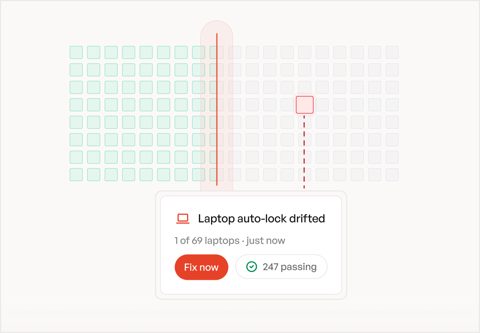 Oneleet screenshot: Automated drift alert