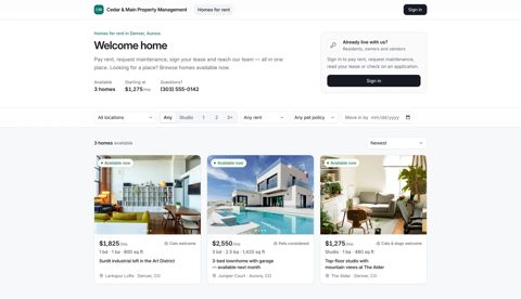 Zite screenshot: Property management portal app