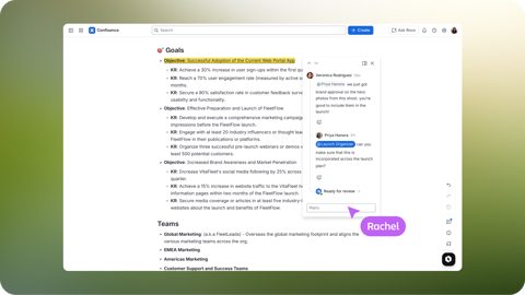 Confluence screenshot: Page with inline comments