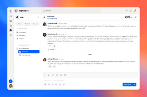 Disco screenshot: Community chat channel