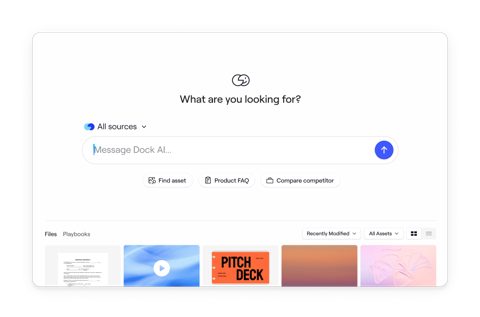 Dock screenshot: Content library search