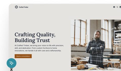 Durable screenshot: AI-built website preview