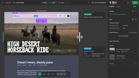Figma screenshot: Dev Mode inspect panel