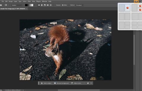 Adobe Photoshop screenshot: Photoshop workspace with a document open