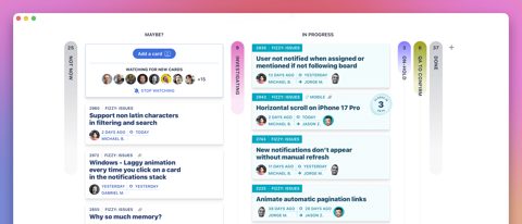 Fizzy screenshot: Kanban board with columns
