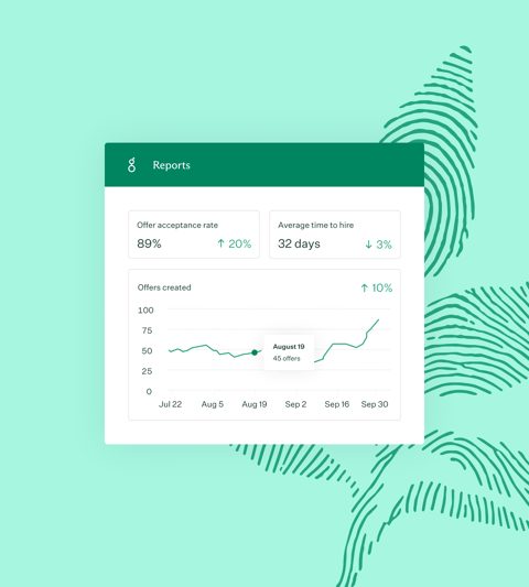 Greenhouse screenshot: Hiring reports dashboard