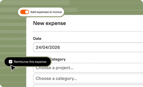 Harvest screenshot: New expense form