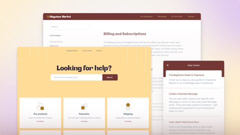 Help Scout Docs screenshot: Docs knowledge base site