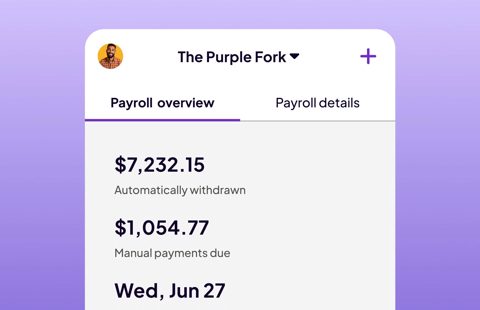 Homebase screenshot: Payroll overview with payday summary