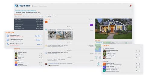 JobTread screenshot: Customer portal job overview