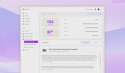 Matter screenshot: Employee survey results