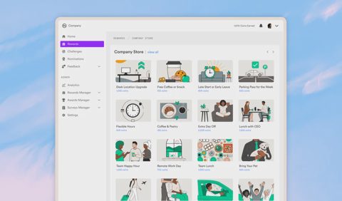 Matter screenshot: Company rewards store