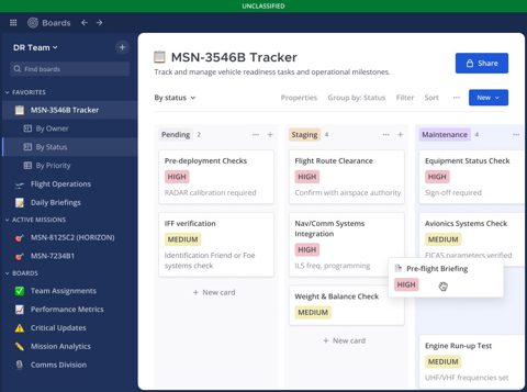 Mattermost screenshot: Task board inside a channel