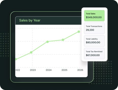 Kintsugi screenshot: Sales by year report
