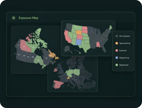 Kintsugi screenshot: Tax exposure map